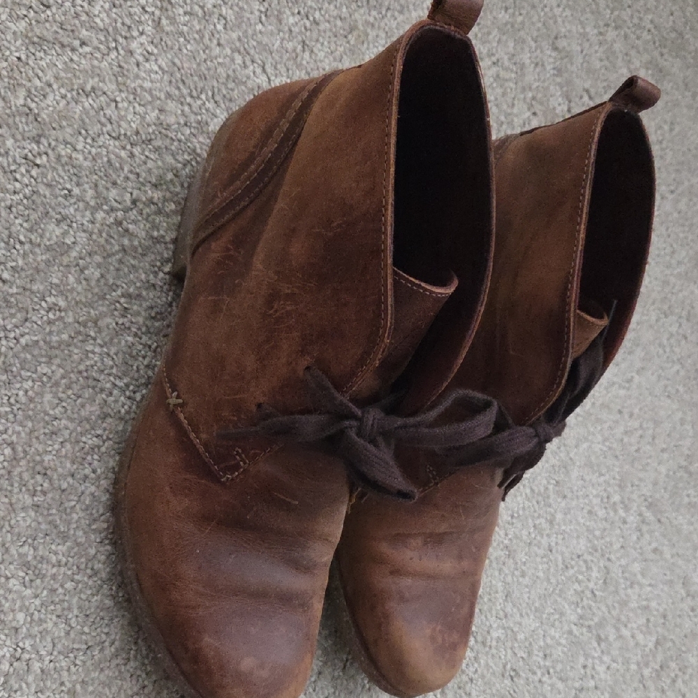 Clarks Rustic Brown Ankle Booties